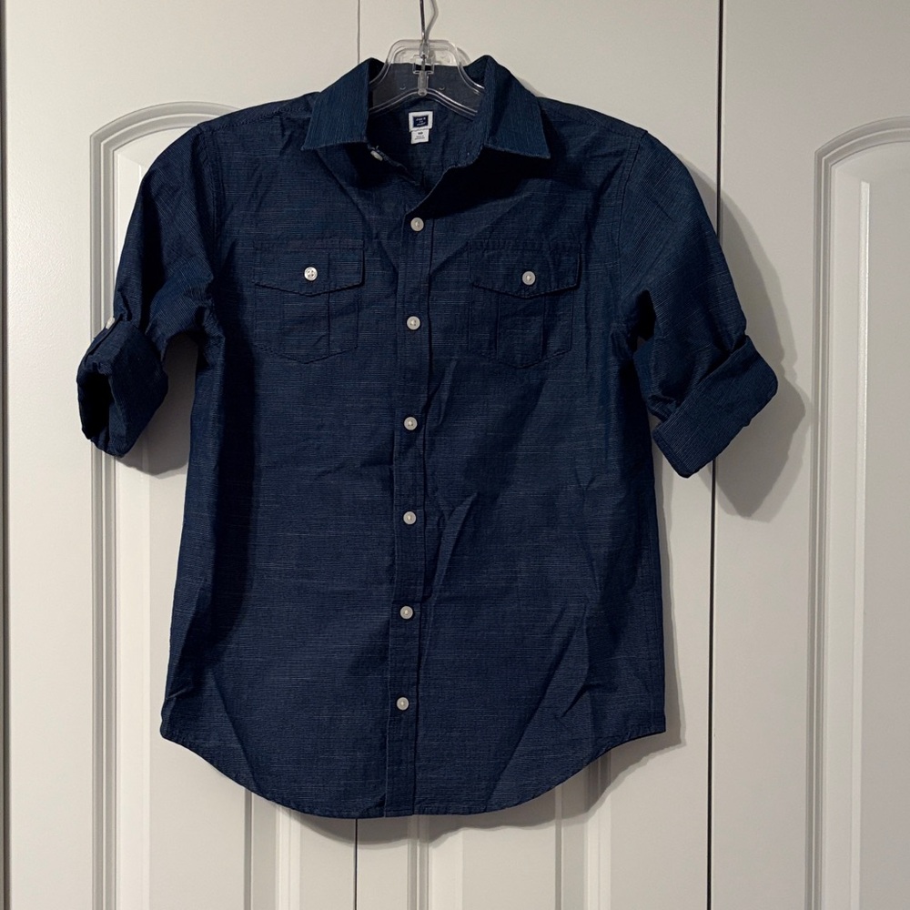 Janie and Jack Dark Navy Button-Down Shirt